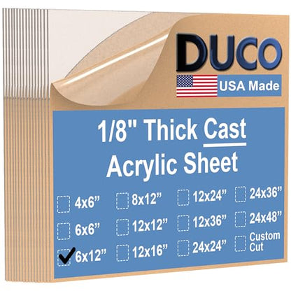 Duco Clear Cast Acrylic Sheets 1 (16 Count)