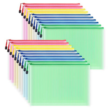 20pcs Mesh Zipper Pouch Bags (20 Count)