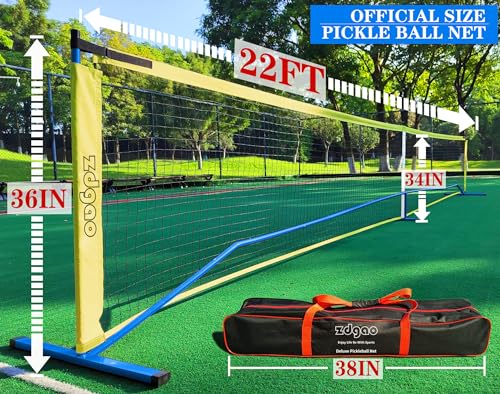 Pickleball Net and Fiberglass Paddle Set of 4