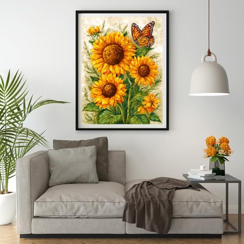 14ct Counted Stamped Cross Stitch Kits for Adults Flowers Printed Cross Stitch Patterns Art Crafts Cross Stitch Supplies