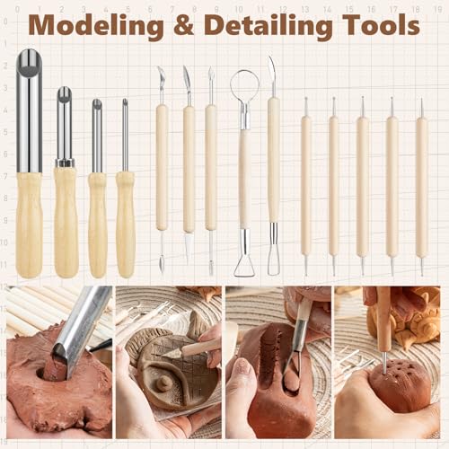 52PCS Pottery Tools for Sculpting