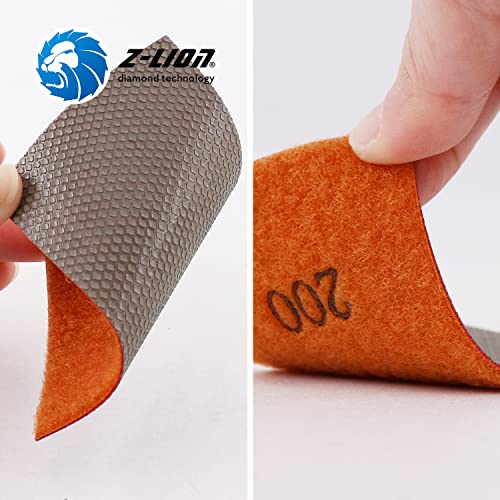 Diamond Abrasive Paper Sheets 200 Grit Diamond Sandpaper Nylon Back for Grinding Stone Glass Ceramic
