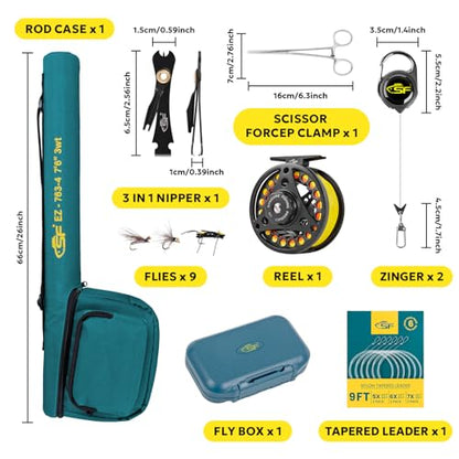 Fly Fishing Rod Combo Starter Kit