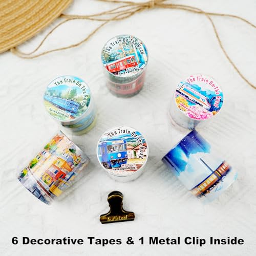 Train Scenery Washi Tape Set (7 Count)