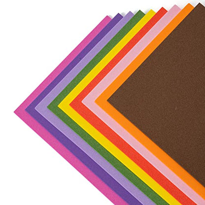 8.5x5.5inch Colorful Foam Sheets Crafts 20 Assorted Colors 92 Pack 2mm Thick EVA Foam Sheet for School Project Supply Scrapbooking DIY Cosplay Handcraft (92 Count)