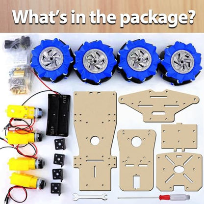 4WD Mecanum Wheel Smart Car Robot Chassis for Arduino R3 R4