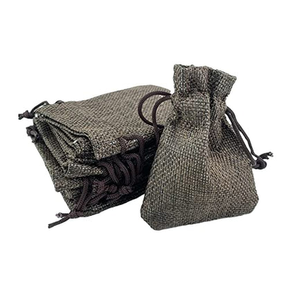 Pack Of 25 Burlap Gift Bags with Drawstring Linen Jewelry Pouches Wedding Hessian Jute Bags for Birthday and Treat Pouches Party Wedding Favors Gift