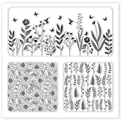 Polymer Clay Texture Sheet Leaves and Flowers Clay Texture Mat Floral Polymer Mats Earrings Tools for Jewelry Making DIY Crafts