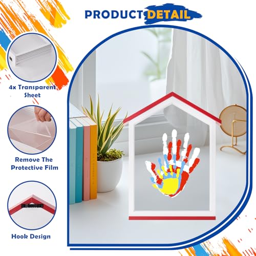 Exclusive House Shaped Family Handprint Kit; Unique DIY Keepsake