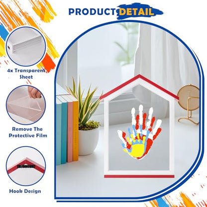 Exclusive House Shaped Family Handprint Kit; Unique DIY Keepsake