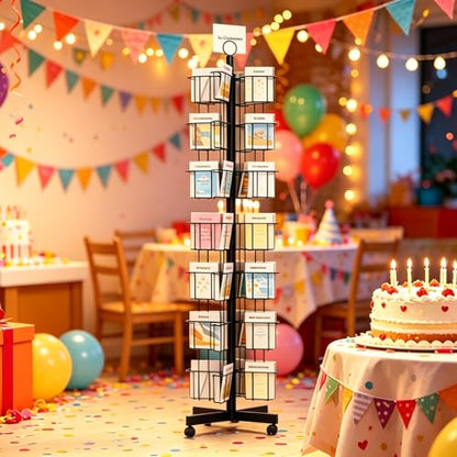56 Pockets Countertop Rotating Greeting Card Rack