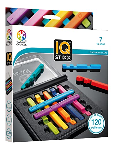 IQ Stixx Stacking Travel Game with 120 Challenges for Ages 7