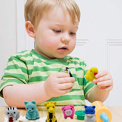 72 Pcs Assorted Animal Pencil Erasers Desk Pets (72 Count)