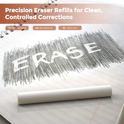 12 Pack TPE Rotary Retractable Pen Eraser Refills (12 Count)
