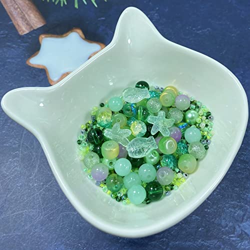 Assorted Glass Resin Beads Multi Size Colors Smooth Cracked Gravel Millet Spacer Beads for Bracelets Necklace Earring DIY Jewelry Making Craft