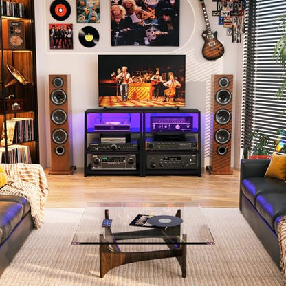 AV Media Stand with Outlets