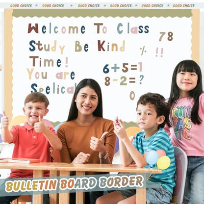 221 Pcs Boho Bulletin Board Letters for Classroom Wall (221 Count)