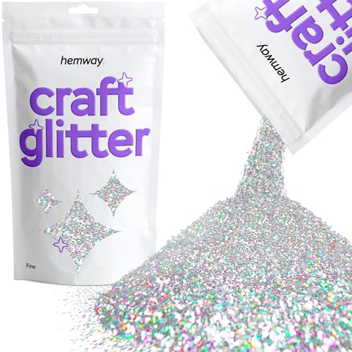 Craft Glitter Silver Holographic 100g Fine Glitter (3.5 Ounce)