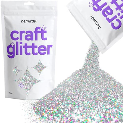Craft Glitter Silver Holographic 100g Fine Glitter (3.5 Ounce)