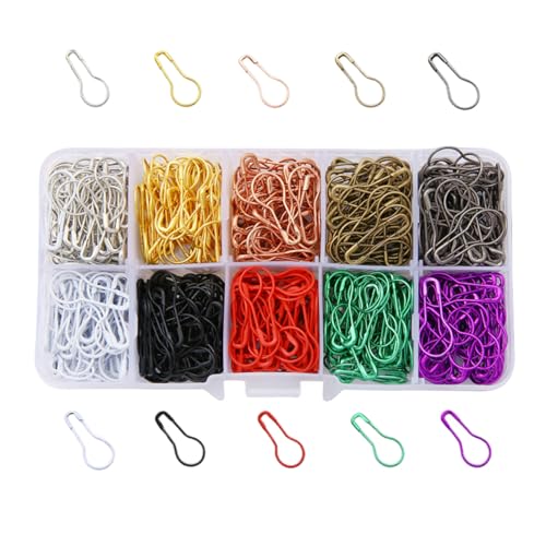 Gourd Shaped Locking Stitch Markers for Crocheting Cute Stitch Markers Metal Stitch Marker Knitting Accessories (30 Count)