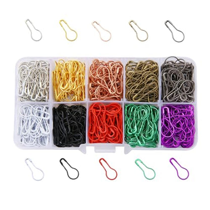 Gourd Shaped Locking Stitch Markers for Crocheting Cute Stitch Markers Metal Stitch Marker Knitting Accessories (30 Count)