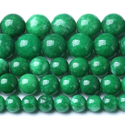 10MM Blackish Green Cloudy Chalcedony Stone Beads Round Loose Beads for Jewelry Making Bracelet Necklace 72pcs 2 Strands 32"