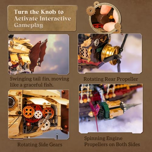 Steampunk Airship Building Set for Adults