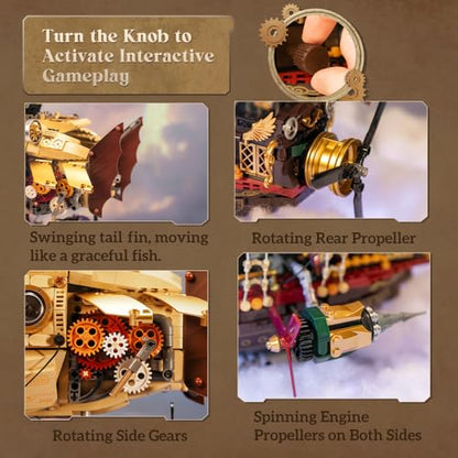 Steampunk Airship Building Set for Adults