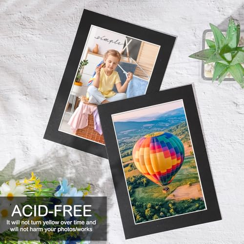 15 Pack 5x7 Black Picture Mats (15 Count)