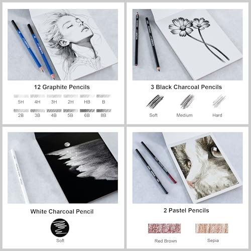 135 Drawing Set Sketching Kit (135 Count)