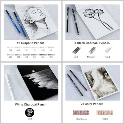 135 Drawing Set Sketching Kit (135 Count)