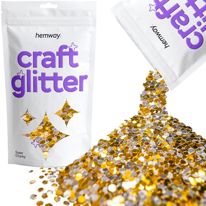 Craft Glitter Gold Silver 100g Super Chunky Glitter