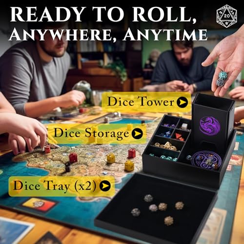 All-in-One Game Roamer - Dice Tray & Tower for DND and RPG