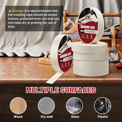 1.41" x 60 Yards Masking Tape 3 Pack (3 Count)