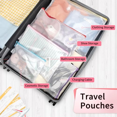 12 Pack Mesh Zipper Bags