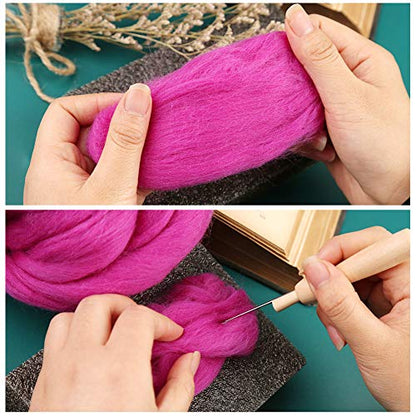 3.53oz Needle Felting Wool Roving Wool for Felting Wool Felting Supplies