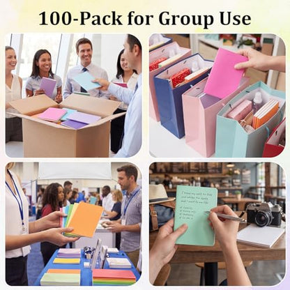 100 Pack A5 Composition Notebooks Bulk 5"x8" Notebooks Vivid Color (100 Count)