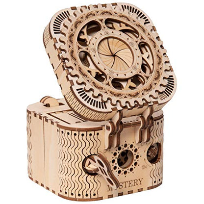 3D Wooden Puzzle Password Box Model Kits for Adults and Teens to Build Combination Lock Mechanism Christmas