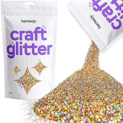 Craft Glitter Gold Silver Holographic 100g Fine Glitter (3.5 Ounce)