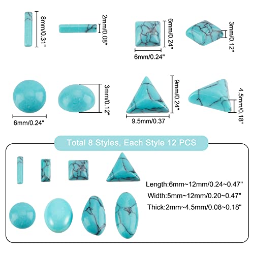 96pcs Stone Cabochons (96 Count)
