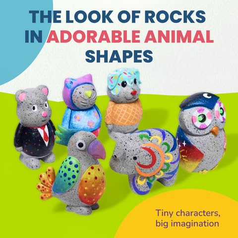 Rock Buddies DIY Resin Shaped Stone Like Material Animal Figures