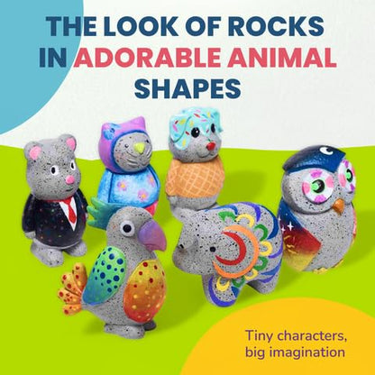 Rock Buddies DIY Resin Shaped Stone Like Material Animal Figures