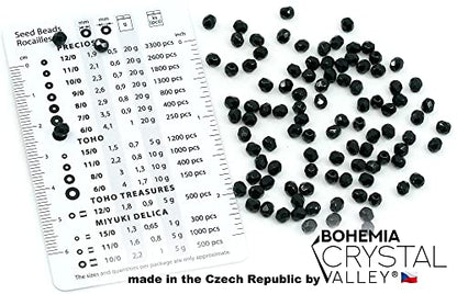 100pcs Faceted Fire Polished Pressed Czech Glass Beads 4mm (100 Count)