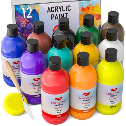 Bulk Acrylic Paint Set (202.8 Fl Oz)