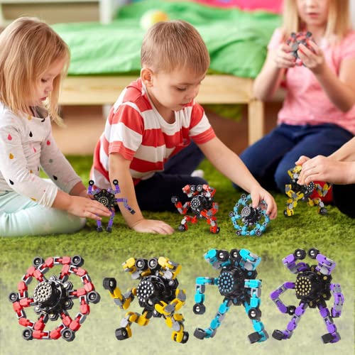Transformable Fidget Spinners 16 Pcs for Kids and Adults Stress Relief Sensory Toys for Boys and Girls Fingertip Gyros for Party Favors Easter Gifts for Kids (16 Count)