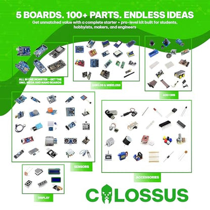Colossus Starter Kit for Arduino 5 Main Boards 30 Sensors
