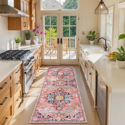 Reine Bohemian Floral Medallion Runner Rug