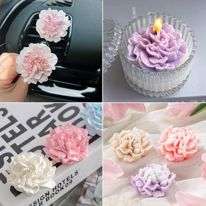 2PCS Carnation Flower Candle Molds (2 Count)