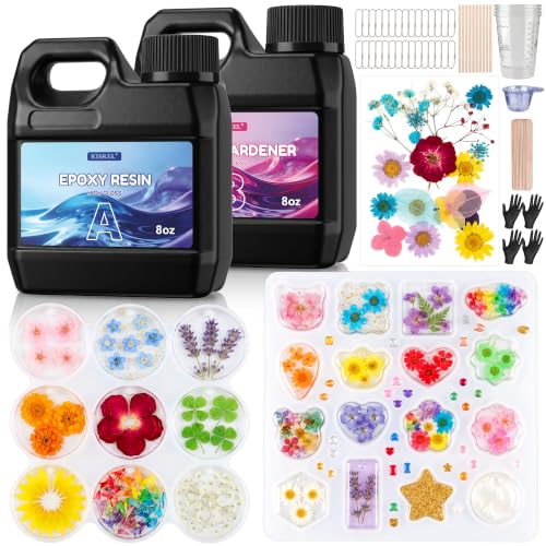 Epoxy Resin Kit 16OZ with Keychain Earring Molds