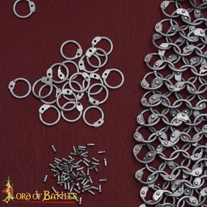 Aluminum Chainmail Rings 10 mm 16 Gauge Round Riveted